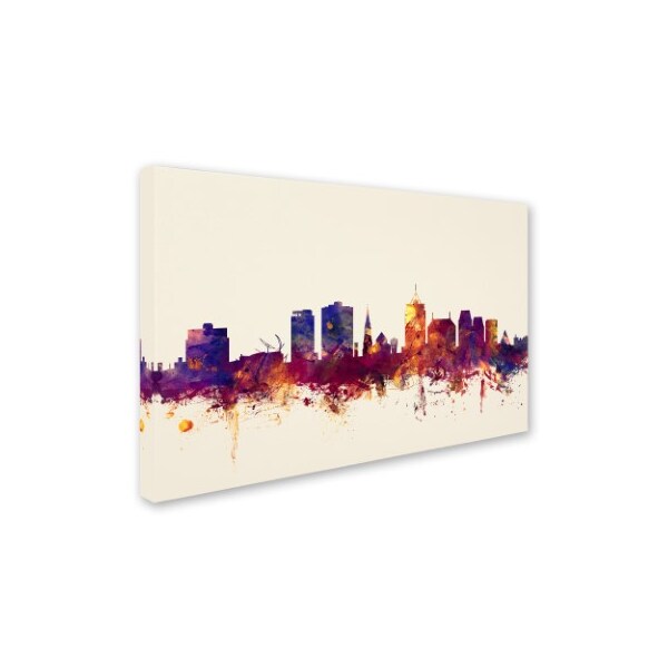 Michael Tompsett 'Christchurch NZ Skyline' Canvas Art,12x19